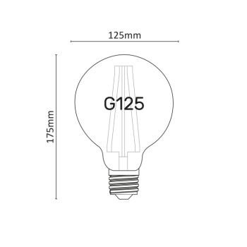 Globo G125 LED bulb Dimmable 10W 4000K E27