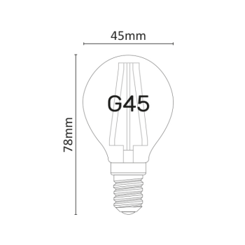 Dimmable Mini Sphere LED Bulb 6W 4000K E14
