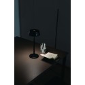 Zafferano SISTER LIGHT Wi-fi Smart LED table lamp Pearly Black rechargeable and dimmable