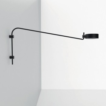 Zafferano SUPER O LED wall lamp with Black boom rechargeable and dimmable