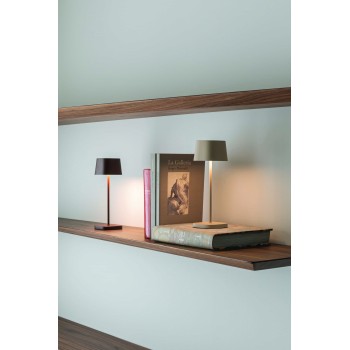 Zafferano OFELIA PRO MICRO Rechargeable and dimmable Corten LED table lamp