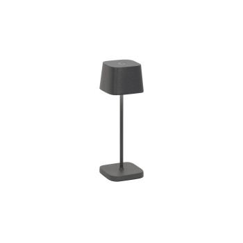 Zafferano OFELIA PRO MICRO Rechargeable and dimmable Dark Grey LED table lamp