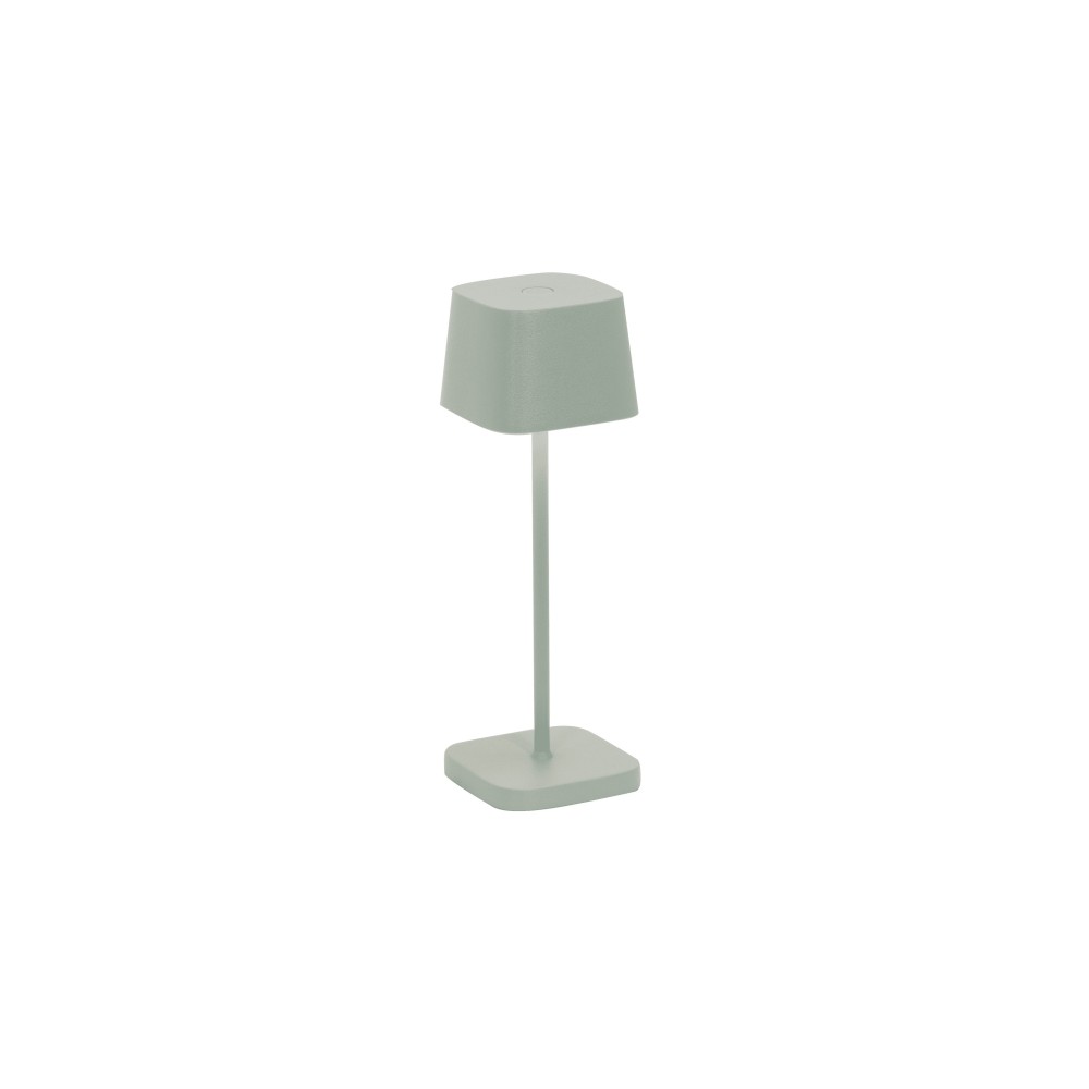 Zafferano OFELIA PRO MICRO Rechargeable and dimmable Sage green LED table lamp