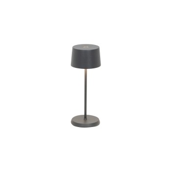 Zafferano OLIVIA PRO MICRO Rechargeable and dimmable Dark Grey LED table lamp