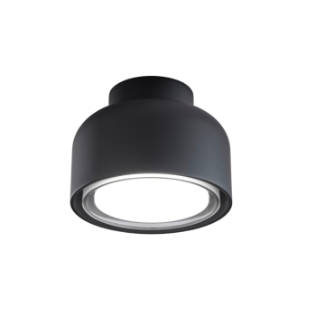 Modern BOTTONE ceiling light in black aluminum 1xGX53. With Soft Touch paint by Vivida International