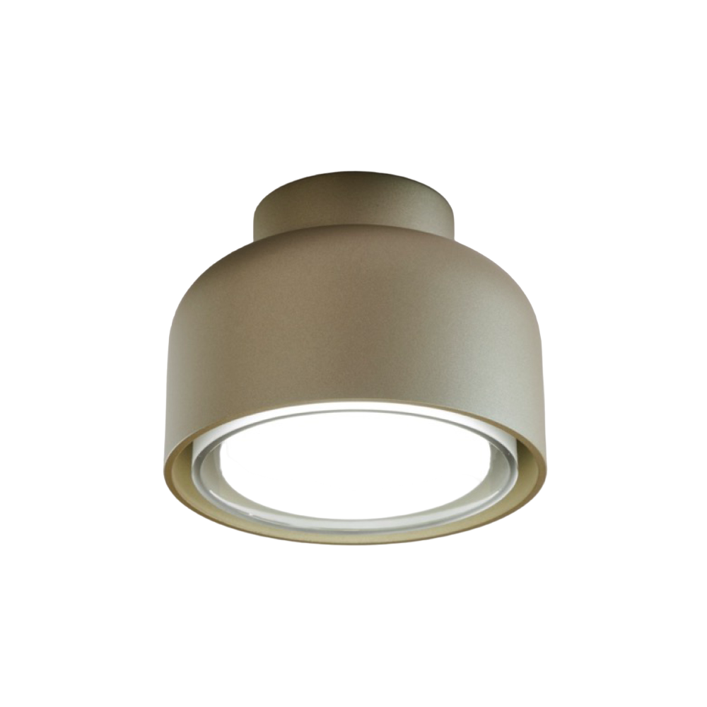 Modern BOTTONE ceiling light in sand aluminum 1xGX53. With Soft Touch paint by Vivida International