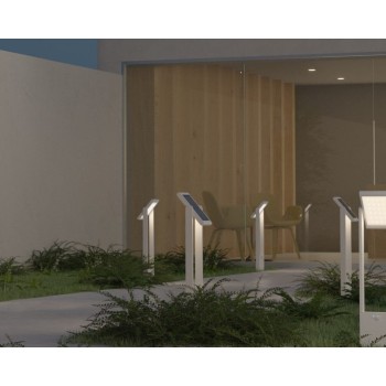 POPA - Faretto a energia solare bianco 100 cm 4000K Luce da giardino Beneito Faure
