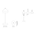Zafferano AMELIE White rechargeable and dimmable smart LED table lamp