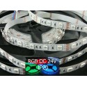 14.4w / mt RGB led strip in 24V ideal for creating plays of light or atmosphere.