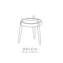 Zafferano Coffee Table LIOLÀ h47cm Black - Black ash