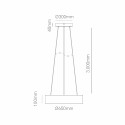 TOT - Sospensione a led in alluminio Bianca 60W - Lampadario di Design da soggiorno Beneito Faure