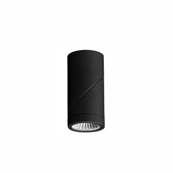 Adjustable cylindrical LED wall light 8 Watt Plus-Tricolor Switch Black 1040lm