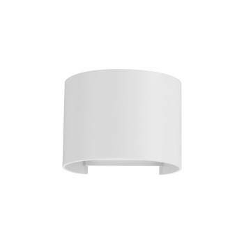 LEK Round - IP54 6.8W white LED wall light with adjustable fins