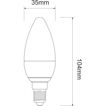 5.5w opaque olive LED bulb E14 fitting. Ideal for chandeliers, wall lights, abat-jours and for ambient lighting.