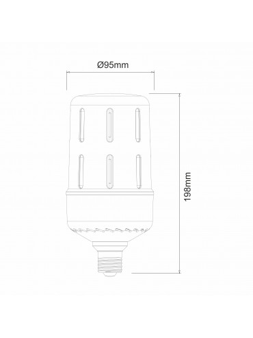 High power led bulb 30w e27 attack, ideal in workshops, or in street lamps