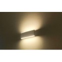 Bidirectional 12W LED wall light ideal to be placed on the pillars and walls of the house. Led effect light above and below.