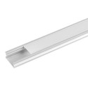 Linear profile kit 2m with satin cover, 2 caps and 2 clips. For led strips