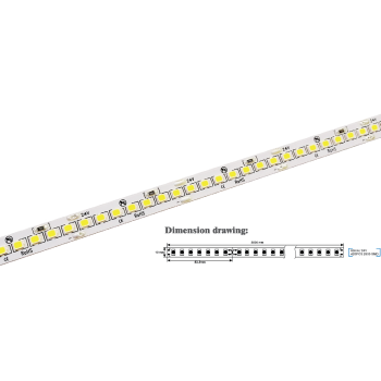 Led strip 15Watt / meter 24V ideal above the wall unit, in furniture factories or shops. High brightness, 2100 lumens / meter.