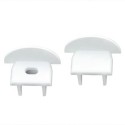2m recessed profile kit with satin cover, 2 caps and 2 clips. For led strips.