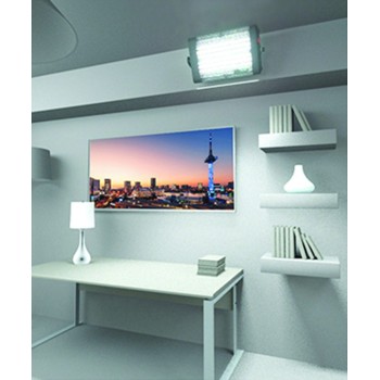 Multifunctional 1000lm solar led wall projector with remote control. Ideal for places without electricity.