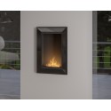 Frame 550 SimpleFire built-in bio-fireplace in bioethanol with a 0.7 liter burner. Wall recessed fireplace. Black.