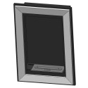 Frame 550 SimpleFire built-in bio-fireplace in bioethanol with a 0.7 liter burner. Wall recessed fireplace. Black.