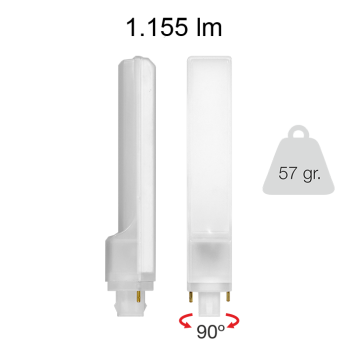 Lampadina a led con attacco G24 ideale per sostituire le lampadine fluorescenti, da 10watt.