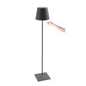 Led floor lamp Poldina Pro XXL Dark Gray rechargeable and dimmable with battery up to 15 hours. IP54 outdoor.