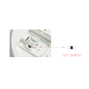 Plafoniera a led quadrata da 25watt con switch CCT integrato. IP54 da esterno.