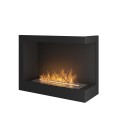 Corner 600 Right SimpleFire corner built-in bio-fireplace in bioethanol with a 1 liter burner. Built-in fireplace. Black.