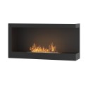 Corner 900 Right SimpleFire corner built-in bio-fireplace in bioethanol with 1 liter burner. Built-in fireplace. Black.