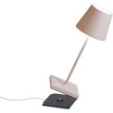 Led table lamp Poldina Mini Pro Sand rechargeable and dimmable with battery up to 9 hours. IP54 outdoor.