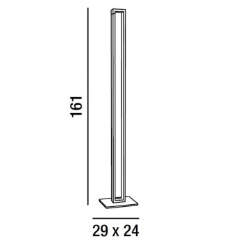 Perenz Adjustable Tilting Led Floor Lamp 27w 2495lm h.161cm CCT White. Sway series