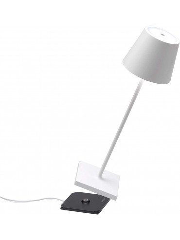 Poldina Pro Bianca rechargeable and dimmable led table lamp with battery up to 9 hours. IP54 outdoor.