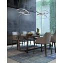 Led pendant lamp Sigma MD by Ondaluce 40w 4000lm. Dimmable chandelier, silver color.