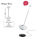Led table lamp Pina Pro Sabbia rechargeable and dimmable with battery up to 9 hours. IP54 outdoor.