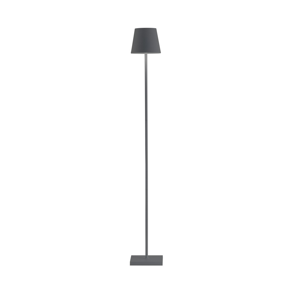 Led floor lamp Poldina Pro L Dark Gray rechargeable and dimmable with battery up to 9 hours. IP54 outdoor.