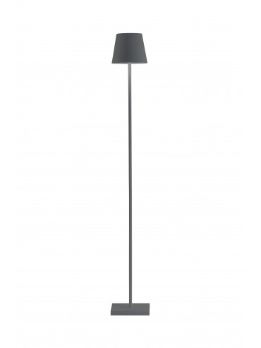 Led floor lamp Poldina Pro L Dark Gray rechargeable and dimmable with battery up to 9 hours. IP54 outdoor.