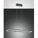 Suspension Bard ceiling light led modern 52watt Anthracite 3394-45-282 Fabas. Metal ceiling lamp and methacrylate diffuser.