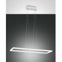 Suspension Bard ceiling light led modern 52watt white 3394-45-102 Fabas. Metal ceiling lamp and methacrylate diffuser.