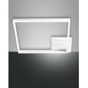 Modern LED ceiling light Bard 39watt white 3394-61-102 Fabas. Ceiling lamp in white metal and methacrylate diffuser.