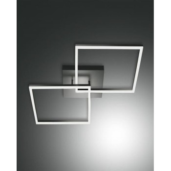 Bard modern led ceiling light 52watt anthracite 3394-65-282 Fabas. Metal ceiling lamp and methacrylate diffuser.