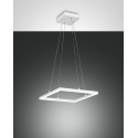 Bard ceiling light, modern LED pendant, 39watt white 3394-40-102 Fabas. Metal ceiling lamp and methacrylate diffuser.