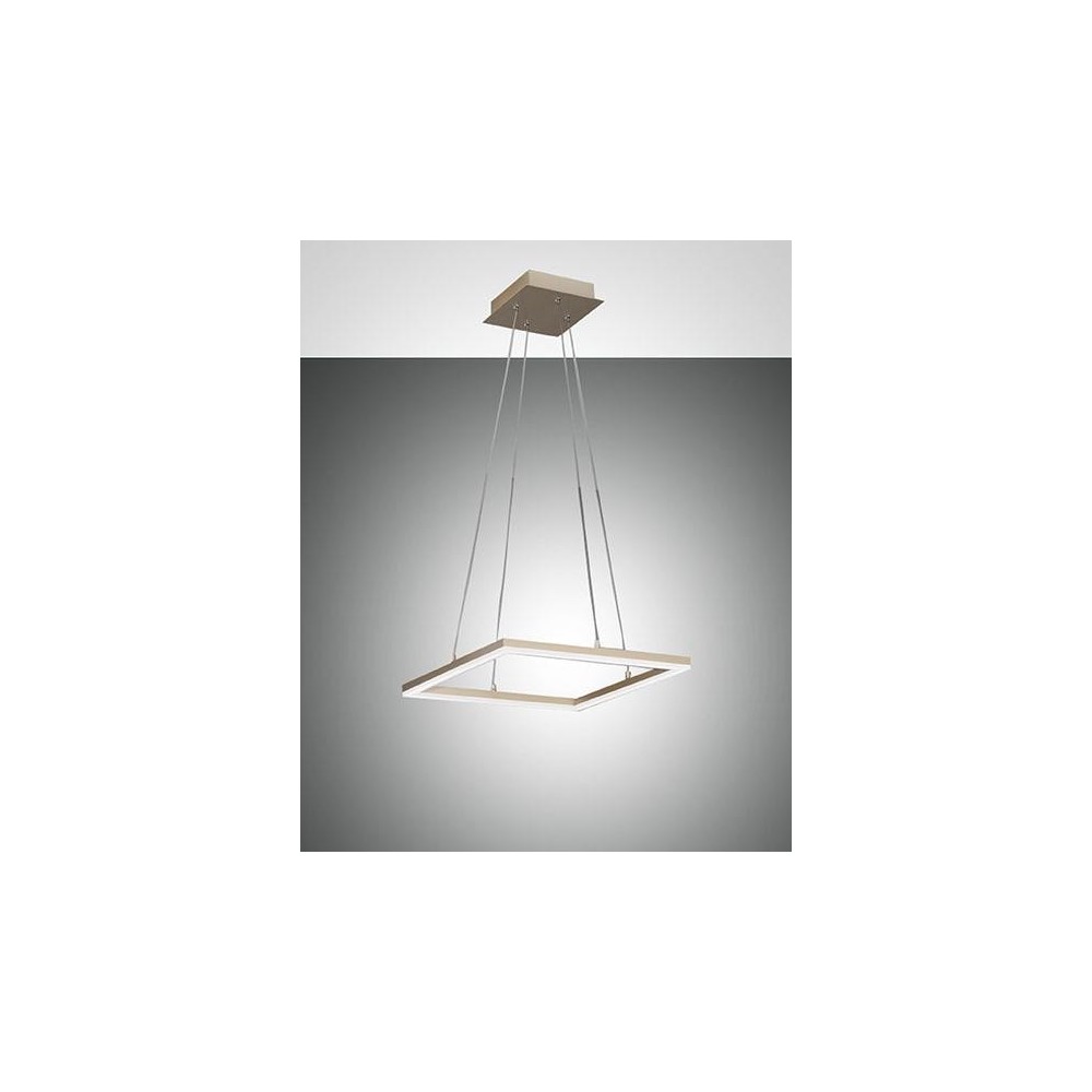 Bard ceiling light pendant led modern 39watt Matt Gold 3394-40-225 Fabas. Metal ceiling lamp and methacrylate diffuser.