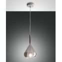 Led pendant lamp in metal and borosilicate glass Lila 3481-40-126, smoked color, 3 * E27.Fabas Luce