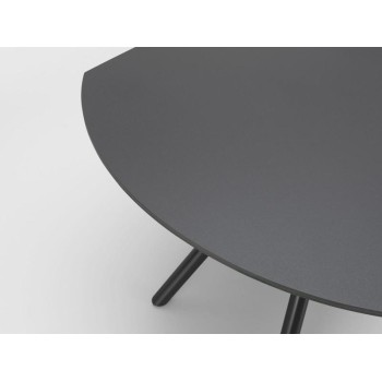 Kyoto modern extendable table up to 180cm graphite gray top in ceramic on glass with two extensions. Stones OM / 324 / GR
