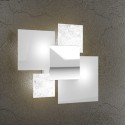 Plafoniera da soffitto o parete elegante e moderna. In metallo e vetro. Top Light. 1088/45-FA. 4 lampadine G9.