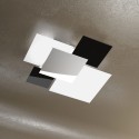 Lampada da soffitto elegante e moderna. In metallo e vetro. Top Light. 1088/70-NE. 4 lampadine E27.