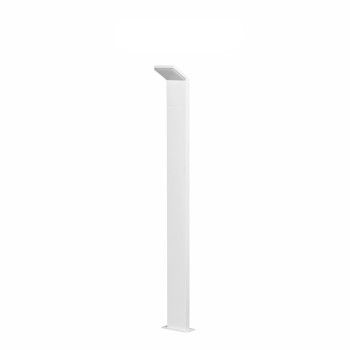 9w white outdoor led pole. Very modern. IP54. Height 110cm. Ideal for sidewalks, gardens and patios.