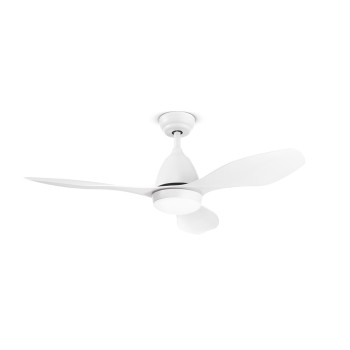Galileo fan in white painted metal 7154 B CT with 3 blades, ideal for living rooms or bedrooms. DC motor.